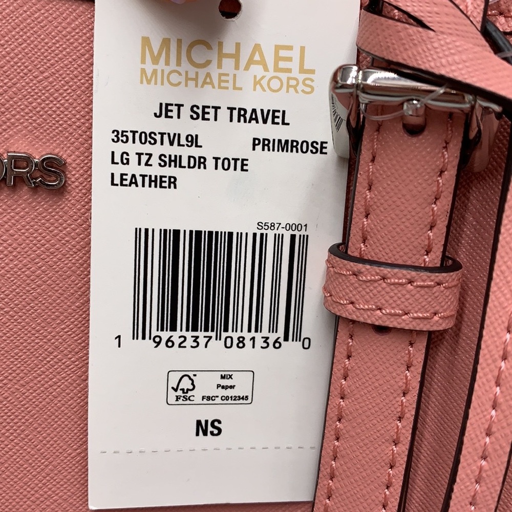 MICHAEL KORS
(NWT
Jet Set Travel Large Saffiano Leather Tote
Bag PRIMROSE COLOR - Picture 16 of 16